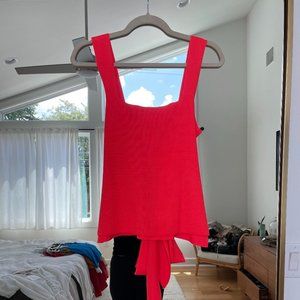 NEVER WORN- Anthropologie Neon Coral Tank